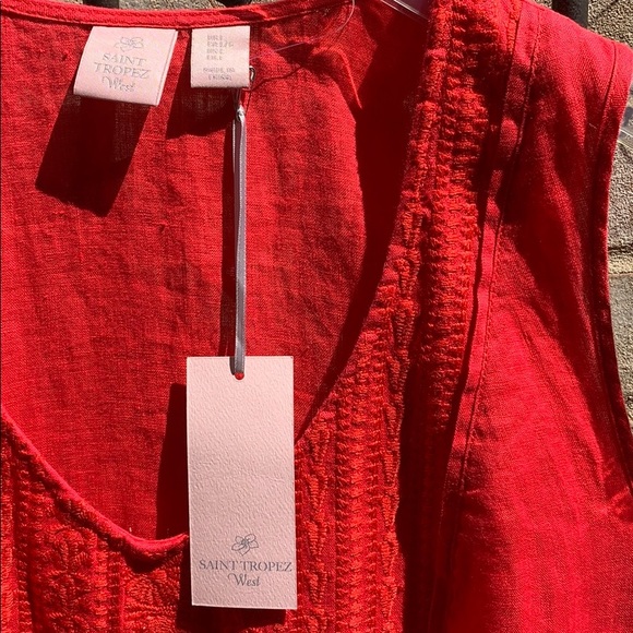 NWT Saint Tropez west linen tunic - Picture 3 of 8